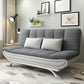 74.80" W √ó 35.43" D √ó 35.43" H Biscuit Back Linen Armless Sofa with Foldable Gray-White Clearhalo 'furn' 'furn_sofas' 'Furniture' 'furniture_sofas' 'kitchen' 'kitchen_sofas' 'Living Room Furniture' 'Sofa' 'sofas' 4740985