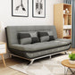 74.80" W √ó 35.43" D √ó 35.43" H Biscuit Back Linen Armless Sofa with Foldable Light Gray-White Clearhalo 'furn' 'furn_sofas' 'Furniture' 'furniture_sofas' 'kitchen' 'kitchen_sofas' 'Living Room Furniture' 'Sofa' 'sofas' 4740987
