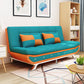 74.80" W √ó 35.43" D √ó 35.43" H Biscuit Back Linen Armless Sofa with Foldable Orange Blue Clearhalo 'furn' 'furn_sofas' 'Furniture' 'furniture_sofas' 'kitchen' 'kitchen_sofas' 'Living Room Furniture' 'Sofa' 'sofas' 4740989