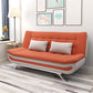 74.80" W √ó 35.43" D √ó 35.43" H Biscuit Back Linen Armless Sofa with Foldable Grey Orange Clearhalo 'furn' 'furn_sofas' 'Furniture' 'furniture_sofas' 'kitchen' 'kitchen_sofas' 'Living Room Furniture' 'Sofa' 'sofas' 4740991