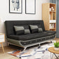 74.80" W √ó 35.43" D √ó 35.43" H Biscuit Back Linen Armless Sofa with Foldable Dark Gray-White Clearhalo 'furn' 'furn_sofas' 'Furniture' 'furniture_sofas' 'kitchen' 'kitchen_sofas' 'Living Room Furniture' 'Sofa' 'sofas' 4740995