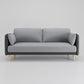Contemporary Pillow Top Arm slipcovered Sofa 31.5"High Velvet Loose Back Sofa Grey Clearhalo 'furn' 'furn_sofas' 'Furniture' 'furniture_sofas' 'kitchen' 'kitchen_sofas' 'Living Room Furniture' 'Sofa' 'sofas' 4741001