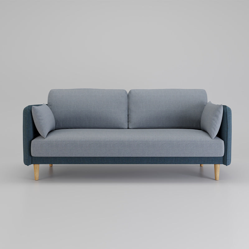 Contemporary Pillow Top Arm slipcovered Sofa 31.5"High Velvet Loose Back Sofa Blue Clearhalo 'furn' 'furn_sofas' 'Furniture' 'furniture_sofas' 'kitchen' 'kitchen_sofas' 'Living Room Furniture' 'Sofa' 'sofas' 4741002