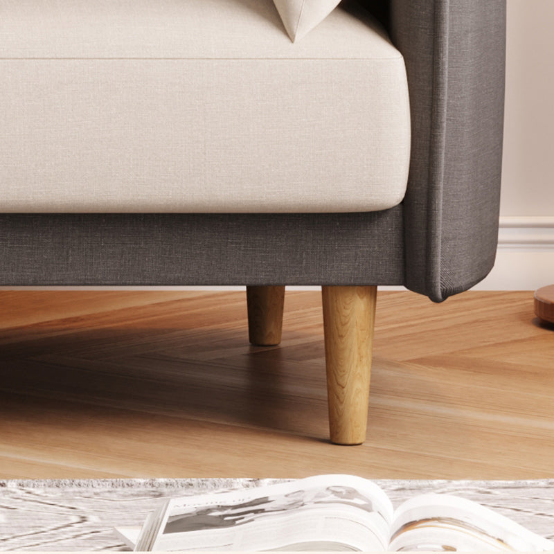 Contemporary Pillow Top Arm slipcovered Sofa 31.5"High Velvet Loose Back Sofa Clearhalo 'furn' 'furn_sofas' 'Furniture' 'furniture_sofas' 'kitchen' 'kitchen_sofas' 'Living Room Furniture' 'Sofa' 'sofas' 4741005