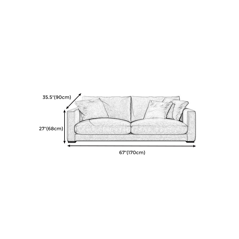 Modern Fabric Standard Sofa Square Arm Cushions Sofa for Living Room Clearhalo 'furn' 'furn_sofas' 'Furniture' 'furniture_sofas' 'kitchen' 'kitchen_sofas' 'Living Room Furniture' 'Sofa' 'sofas' 4741025