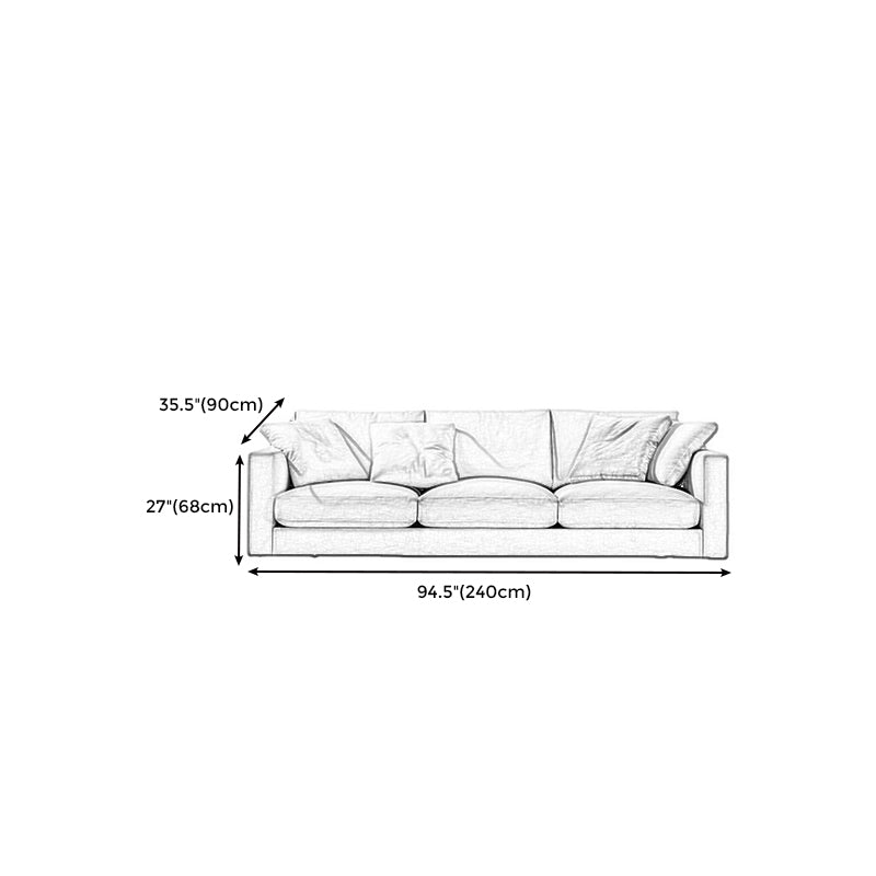 Modern Fabric Standard Sofa Square Arm Cushions Sofa for Living Room Clearhalo 'furn' 'furn_sofas' 'Furniture' 'furniture_sofas' 'kitchen' 'kitchen_sofas' 'Living Room Furniture' 'Sofa' 'sofas' 4741027