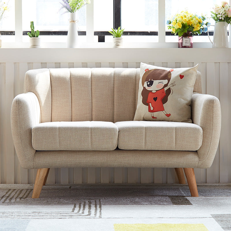 Polish Finish Biscuit Back Sofa Square Arm Sofa for Living Room and Home Clearhalo 'furn' 'furn_sofas' 'Furniture' 'furniture_sofas' 'kitchen' 'kitchen_sofas' 'Living Room Furniture' 'Sofa' 'sofas' 4741036