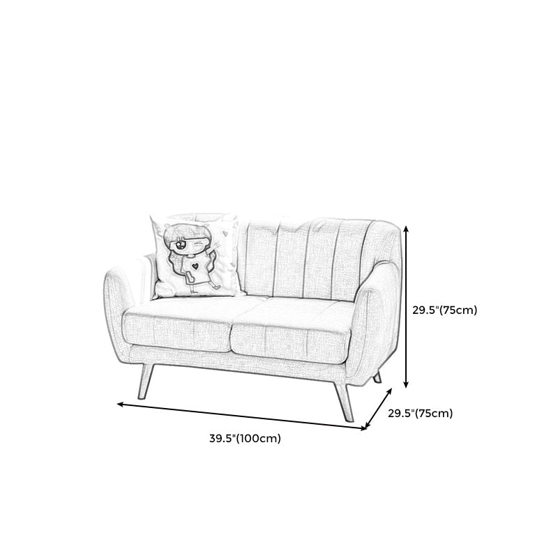 Polish Finish Biscuit Back Sofa Square Arm Sofa for Living Room and Home Clearhalo 'furn' 'furn_sofas' 'Furniture' 'furniture_sofas' 'kitchen' 'kitchen_sofas' 'Living Room Furniture' 'Sofa' 'sofas' 4741041
