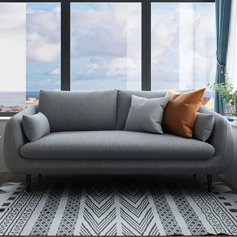 Contemporary Fabric Loose Back Sofa 31.5"High Pillow Top Arm Sofa for Apartment Clearhalo 'furn' 'furn_sofas' 'Furniture' 'furniture_sofas' 'kitchen' 'kitchen_sofas' 'Living Room Furniture' 'Sofa' 'sofas' 4741043