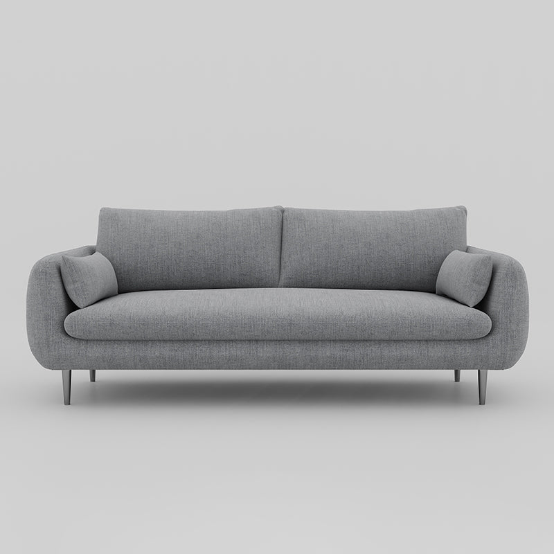 Contemporary Fabric Loose Back Sofa 31.5"High Pillow Top Arm Sofa for Apartment Light Gray Clearhalo 'furn' 'furn_sofas' 'Furniture' 'furniture_sofas' 'kitchen' 'kitchen_sofas' 'Living Room Furniture' 'Sofa' 'sofas' 4741048