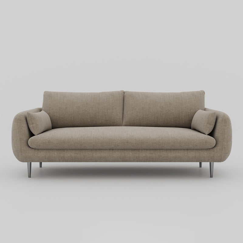 Contemporary Fabric Loose Back Sofa 31.5"High Pillow Top Arm Sofa for Apartment Khaki Clearhalo 'furn' 'furn_sofas' 'Furniture' 'furniture_sofas' 'kitchen' 'kitchen_sofas' 'Living Room Furniture' 'Sofa' 'sofas' 4741049