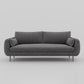 Contemporary Fabric Loose Back Sofa 31.5"High Pillow Top Arm Sofa for Apartment Dark Gray Clearhalo 'furn' 'furn_sofas' 'Furniture' 'furniture_sofas' 'kitchen' 'kitchen_sofas' 'Living Room Furniture' 'Sofa' 'sofas' 4741050