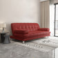 Biscuit Back Faux Leather Pillow Top Arm Sofa with Foldable and Stain Resistant Red Clearhalo 'furn' 'furn_sofas' 'Furniture' 'furniture_sofas' 'kitchen' 'kitchen_sofas' 'Living Room Furniture' 'Sofa' 'sofas' 4741063