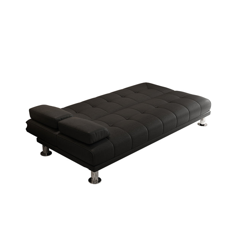 Biscuit Back Faux Leather Pillow Top Arm Sofa with Foldable and Stain Resistant Clearhalo 'furn' 'furn_sofas' 'Furniture' 'furniture_sofas' 'kitchen' 'kitchen_sofas' 'Living Room Furniture' 'Sofa' 'sofas' 4741066