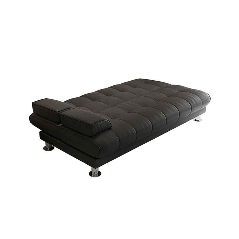 Biscuit Back Faux Leather Pillow Top Arm Sofa with Foldable and Stain Resistant 79"L x 33.5"W x 35"H Coffee Clearhalo 'furn' 'furn_sofas' 'Furniture' 'furniture_sofas' 'kitchen' 'kitchen_sofas' 'Living Room Furniture' 'Sofa' 'sofas' 4741067