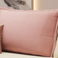 White and Pink Convertible Settee Loveseat Square Arm Standard Bed Settee Clearhalo 'furn' 'furn_sofas' 'Furniture' 'furniture_sofas' 'kitchen' 'kitchen_sofas' 'Living Room Furniture' 'Sofa' 'sofas' 4741108