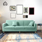 Polish Finish Sofa Square Arm Sofa for Bonus Room and Living Room Mint Green Clearhalo 'furn' 'furn_sofas' 'Furniture' 'furniture_sofas' 'kitchen' 'kitchen_sofas' 'Living Room Furniture' 'Sofa' 'sofas' 4741140