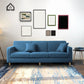 Polish Finish Sofa Square Arm Sofa for Bonus Room and Living Room Blue Clearhalo 'furn' 'furn_sofas' 'Furniture' 'furniture_sofas' 'kitchen' 'kitchen_sofas' 'Living Room Furniture' 'Sofa' 'sofas' 4741145