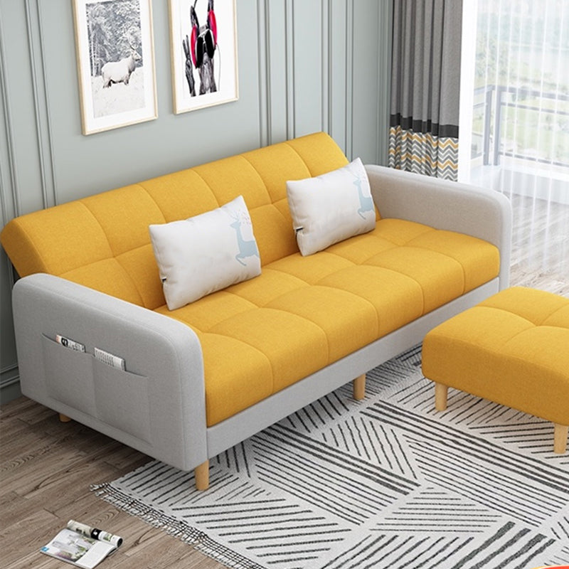 Convertible Biscuit Back Sofa Bed 32.28"High Square Arm Sofa for Apartment Clearhalo 'furn' 'furn_sofas' 'Furniture' 'furniture_sofas' 'kitchen' 'kitchen_sofas' 'Living Room Furniture' 'Sofa' 'sofas' 4741186