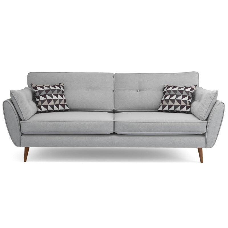 Modern 4 Wood Legs Sofa Tufted Fabric Standard Flared Arm Sofa Light Gray Clearhalo 'furn' 'furn_sofas' 'Furniture' 'furniture_sofas' 'kitchen' 'kitchen_sofas' 'Living Room Furniture' 'Sofa' 'sofas' 4741214