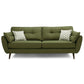 Modern 4 Wood Legs Sofa Tufted Fabric Standard Flared Arm Sofa Turquoise Clearhalo 'furn' 'furn_sofas' 'Furniture' 'furniture_sofas' 'kitchen' 'kitchen_sofas' 'Living Room Furniture' 'Sofa' 'sofas' 4741216