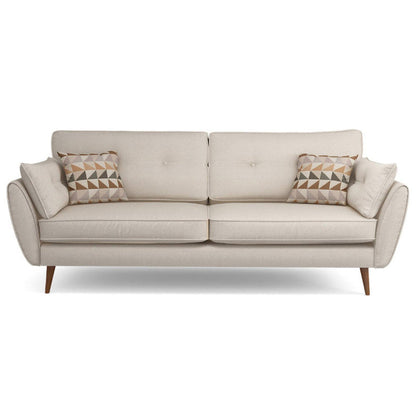Modern 4 Wood Legs Sofa Tufted Fabric Standard Flared Arm Sofa Off-White Clearhalo 'furn' 'furn_sofas' 'Furniture' 'furniture_sofas' 'kitchen' 'kitchen_sofas' 'Living Room Furniture' 'Sofa' 'sofas' 4741218