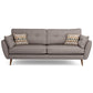 Modern 4 Wood Legs Sofa Tufted Fabric Standard Flared Arm Sofa Brown Clearhalo 'furn' 'furn_sofas' 'Furniture' 'furniture_sofas' 'kitchen' 'kitchen_sofas' 'Living Room Furniture' 'Sofa' 'sofas' 4741220