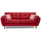 Modern 4 Wood Legs Sofa Tufted Fabric Standard Flared Arm Sofa Red Clearhalo 'furn' 'furn_sofas' 'Furniture' 'furniture_sofas' 'kitchen' 'kitchen_sofas' 'Living Room Furniture' 'Sofa' 'sofas' 4741222