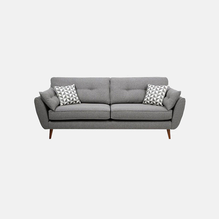 Modern 4 Wood Legs Sofa Tufted Fabric Standard Flared Arm Sofa Clearhalo 'furn' 'furn_sofas' 'Furniture' 'furniture_sofas' 'kitchen' 'kitchen_sofas' 'Living Room Furniture' 'Sofa' 'sofas' 4741224