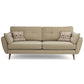 Modern 4 Wood Legs Sofa Tufted Fabric Standard Flared Arm Sofa Champagne Clearhalo 'furn' 'furn_sofas' 'Furniture' 'furniture_sofas' 'kitchen' 'kitchen_sofas' 'Living Room Furniture' 'Sofa' 'sofas' 4741225
