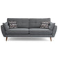 Modern 4 Wood Legs Sofa Tufted Fabric Standard Flared Arm Sofa Grey Clearhalo 'furn' 'furn_sofas' 'Furniture' 'furniture_sofas' 'kitchen' 'kitchen_sofas' 'Living Room Furniture' 'Sofa' 'sofas' 4741226