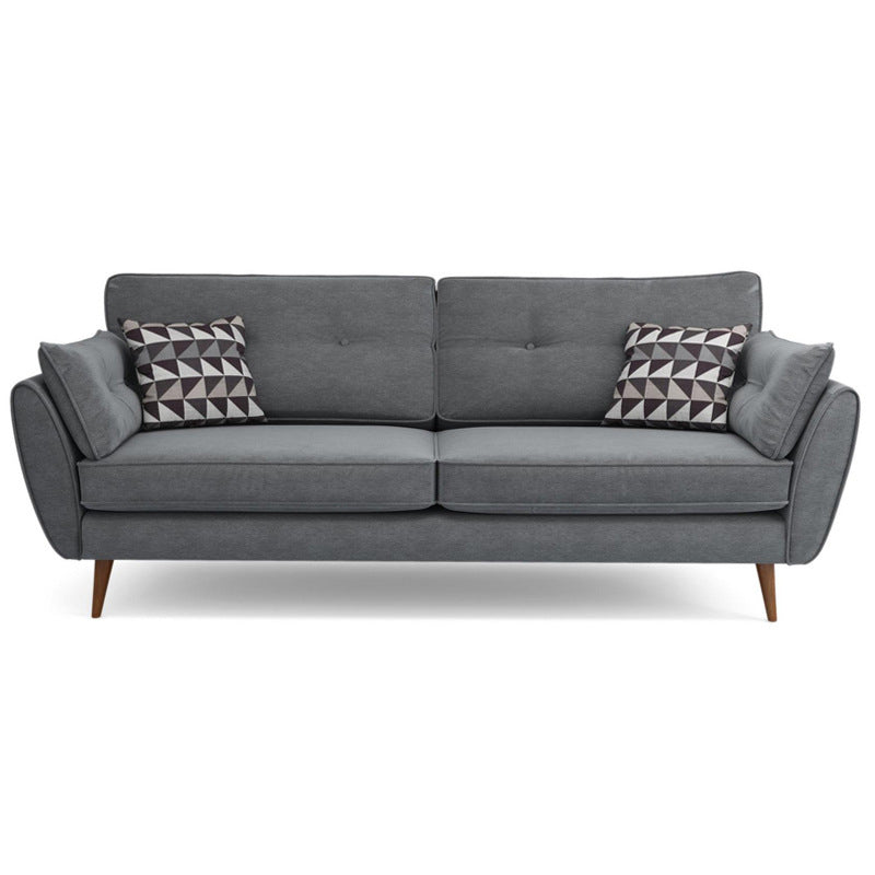Modern 4 Wood Legs Sofa Tufted Fabric Standard Flared Arm Sofa Grey Clearhalo 'furn' 'furn_sofas' 'Furniture' 'furniture_sofas' 'kitchen' 'kitchen_sofas' 'Living Room Furniture' 'Sofa' 'sofas' 4741226