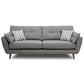 Modern 4 Wood Legs Sofa Tufted Fabric Standard Flared Arm Sofa Silver Gray Clearhalo 'furn' 'furn_sofas' 'Furniture' 'furniture_sofas' 'kitchen' 'kitchen_sofas' 'Living Room Furniture' 'Sofa' 'sofas' 4741227