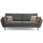 Modern 4 Wood Legs Sofa Tufted Fabric Standard Flared Arm Sofa Dark Gray Clearhalo 'furn' 'furn_sofas' 'Furniture' 'furniture_sofas' 'kitchen' 'kitchen_sofas' 'Living Room Furniture' 'Sofa' 'sofas' 4741228