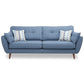 Modern 4 Wood Legs Sofa Tufted Fabric Standard Flared Arm Sofa Blue Clearhalo 'furn' 'furn_sofas' 'Furniture' 'furniture_sofas' 'kitchen' 'kitchen_sofas' 'Living Room Furniture' 'Sofa' 'sofas' 4741230