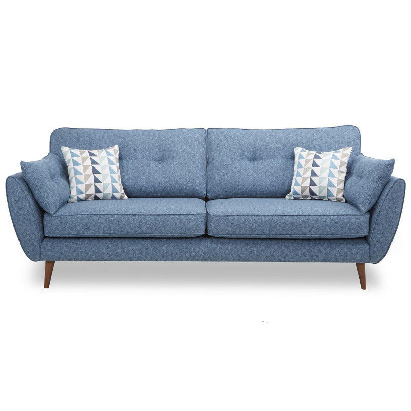 Modern 4 Wood Legs Sofa Tufted Fabric Standard Flared Arm Sofa Blue Clearhalo 'furn' 'furn_sofas' 'Furniture' 'furniture_sofas' 'kitchen' 'kitchen_sofas' 'Living Room Furniture' 'Sofa' 'sofas' 4741230