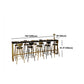 Solid Wood Bar Counter Traditional Luxury Rectangle Bar Counter with Trestle Base Clearhalo 'Bar Furniture' 'Bar Tables' 'bar_tables' 'Furniture' 'furniture_bar_tables' 'Kitchen & Dining Furniture' 4743916
