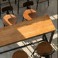 Pine Wood Top Bar Dining Table Industrial Rectangle Bar Dining Table with Trestle Base Clearhalo 'Bar Furniture' 'Bar Tables' 'bar_tables' 'furn' 'furn_bar_tables' 'Furniture' 'furniture_bar_tables' 'Kitchen & Dining Furniture' 4743924