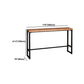 Pine Wood Top Bar Dining Table Industrial Rectangle Bar Dining Table with Trestle Base Clearhalo 'Bar Furniture' 'Bar Tables' 'bar_tables' 'furn' 'furn_bar_tables' 'Furniture' 'furniture_bar_tables' 'Kitchen & Dining Furniture' 4743935