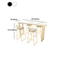 Stone Top Bar Counter Rectangle Contemporary Bar Counter with Sled Base Clearhalo 'Bar Furniture' 'Bar Tables' 'bar_tables' 'furn' 'furn_bar_tables' 'Furniture' 'furniture_bar_tables' 'Kitchen & Dining Furniture' 4743965