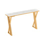 Contemporary Stone Top Bar Counter Rectangle Bar Counter with Sled Base Clearhalo 'Bar Furniture' 'Bar Tables' 'bar_tables' 'furn' 'furn_bar_tables' 'Furniture' 'furniture_bar_tables' 'Kitchen & Dining Furniture' 4744045