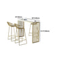Stone Top Bar Counter Contemporary Rectangle Bar Counter with Sled Base Clearhalo 'Bar Furniture' 'Bar Tables' 'bar_tables' 'furn' 'furn_bar_tables' 'Furniture' 'furniture_bar_tables' 'Kitchen & Dining Furniture' 4744074