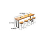Solid Wood Top Bar Counter Industrial Rectangle Bar Counter with Sled Base Clearhalo 'Bar Furniture' 'Bar Tables' 'bar_tables' 'furn' 'furn_bar_tables' 'Furniture' 'furniture_bar_tables' 'Kitchen & Dining Furniture' 4744087