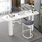 Stone Top Bar Dining Table Contemporary White Bar Dining Table with 3 Legs White Without Chairs Clearhalo 'Bar Furniture' 'Bar Tables' 'bar_tables' 'furn' 'furn_bar_tables' 'Furniture' 'furniture_bar_tables' 'Kitchen & Dining Furniture' 4744095