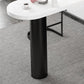 Stone Top Bar Dining Table Contemporary White Bar Dining Table with 3 Legs Clearhalo 'Bar Furniture' 'Bar Tables' 'bar_tables' 'furn' 'furn_bar_tables' 'Furniture' 'furniture_bar_tables' 'Kitchen & Dining Furniture' 4744099