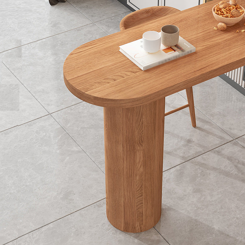 Solid Wood Bar Dining Table Contemporary Bar Table with Sled Base Clearhalo 'Bar Furniture' 'Bar Tables' 'bar_tables' 'furn' 'furn_bar_tables' 'Furniture' 'furniture_bar_tables' 'Kitchen & Dining Furniture' 4744144