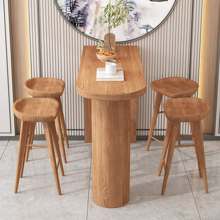Solid Wood Bar Dining Table Contemporary Bar Table with Sled Base Clearhalo 'Bar Furniture' 'Bar Tables' 'bar_tables' 'furn' 'furn_bar_tables' 'Furniture' 'furniture_bar_tables' 'Kitchen & Dining Furniture' 4744145