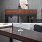 Solid Wood Bar Dining Table Industrial Bar Table with Trestle Base Clearhalo 'Bar Furniture' 'Bar Tables' 'bar_tables' 'furn' 'furn_bar_tables' 'Furniture' 'furniture_bar_tables' 'Kitchen & Dining Furniture' 4744159