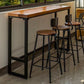 Solid Wood Bar Dining Table Industrial Bar Dining Table with Trestle Base 63"L x 15.7"W x 41.3"H Without Chairs Clearhalo 'Bar Furniture' 'Bar Tables' 'bar_tables' 'furn' 'furn_bar_tables' 'Furniture' 'furniture_bar_tables' 'Kitchen & Dining Furniture' 4744174