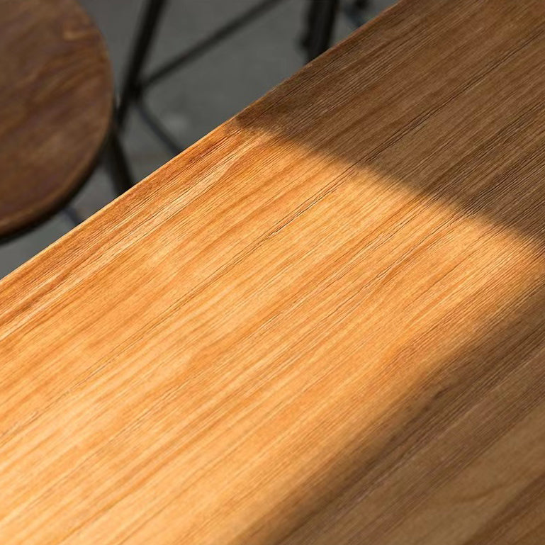 Solid Wood Bar Dining Table Industrial Bar Dining Table with Trestle Base Clearhalo 'Bar Furniture' 'Bar Tables' 'bar_tables' 'furn' 'furn_bar_tables' 'Furniture' 'furniture_bar_tables' 'Kitchen & Dining Furniture' 4744176